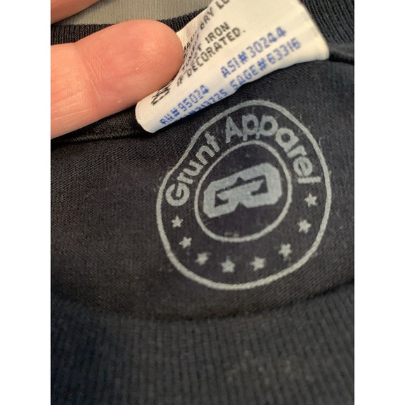 NWT United States Navy Black T-Shirt Men's Large Bald Eage Flag Navy Seal NWT - Picture 4 of 8